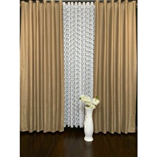Комплект штор софт, крепление лента, 250х300 см, 2 шт.