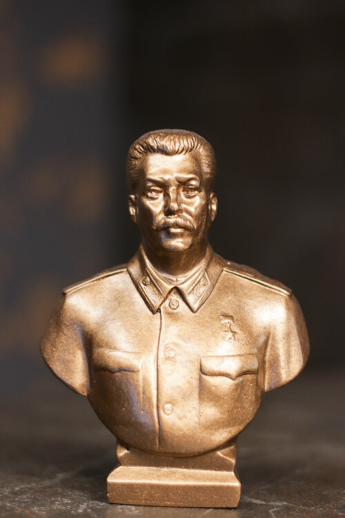 Статуэтка бюст И. В. Сталин 16 см гипс бронза