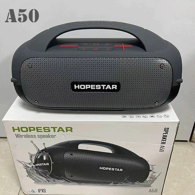 Портативная колонка HOPESTAR A50 с микрофоном 80W серая