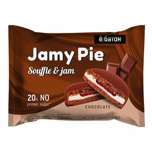 Протеиновое печенье ёБатон Jamy pie, 9 шт по 60 г, вкус: маршмеллоу-шоколадный джем