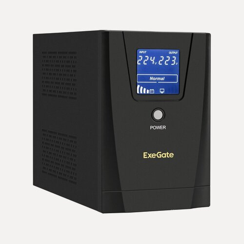 Изображение товара ИБП ExeGate EX292804RUS SpecialPro Smart LLB-1600. LCD. AVR.2SH.3C13. USB 1600VA/950W, черный