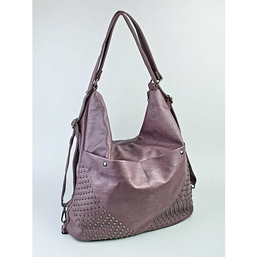 фото Сумка хобо 6615, фактура гладкая, фиолетовый babak
