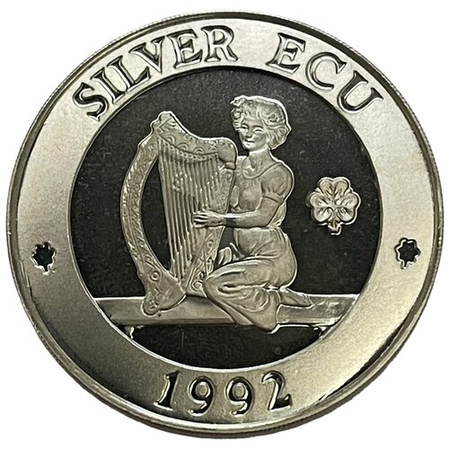 Северная Ирландия 1 экю 1992 г. (Серебряное ЭКЮ) (Proof) клуб нумизмат монета 1 16 экю франции 1704 года серебро людовик xiiii