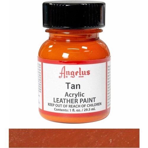 Акриловая художественная краска Angelus для ткани и кожи, Tan 029 (оранжево-коричневый), 29.5 мл