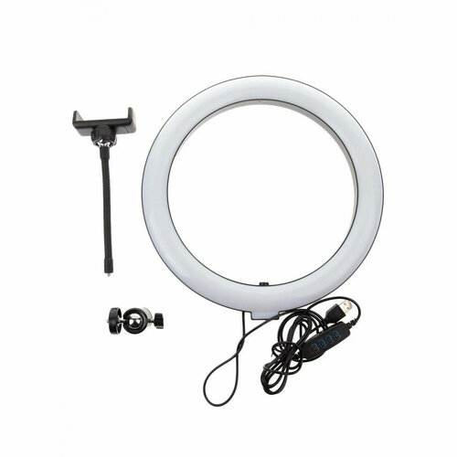 Кольцевая лампа LED 26 см с держателем для смартфона без штатива 702₽