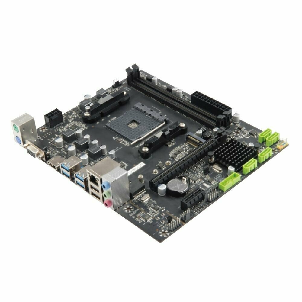 Мат. плата ESONIC AM4 A320M 1xPCI-Ex16, 1xPCI-Ex1, 2xDDR4, 1xM.2, HDMI/VGA, USB3.1, mATX, RTL