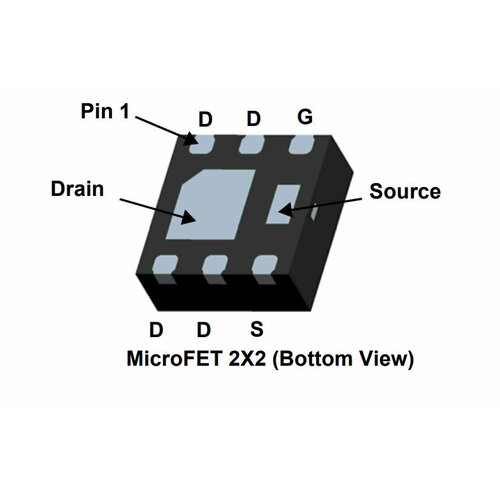 Микросхема FDMA8878 P-Channel MOSFET 30V 9A MICROFET2X2