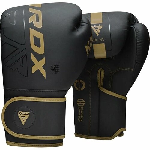 Перчатки тренировочные RDX F6 16oz черн/золот. мат.