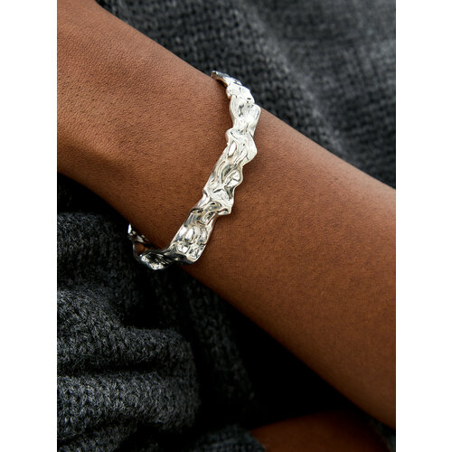 Браслет Amatum, 1 шт., размер 17.5 см, диаметр 6.5 см, серебристый