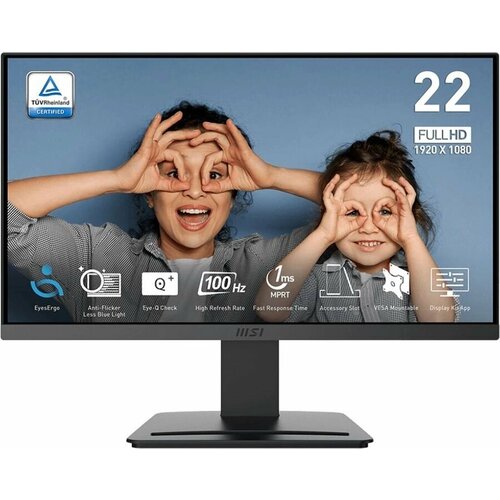 Монитор MSI 215 Pro MP223 E2 черный VA LED 169 HDMI матовая 30001 250cd 178гр178гр 1920x1080 100Hz DP FHD 24кг 7952₽