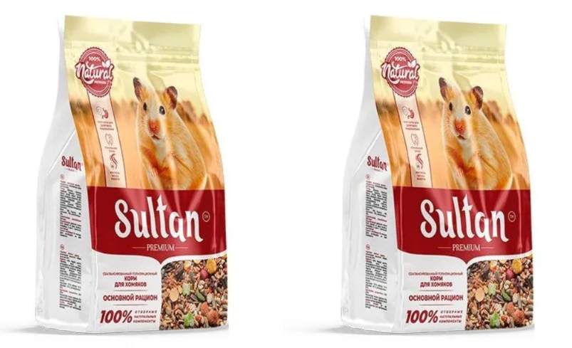 SULTAN PREMIUM Полнорационный корм для хомяков, 400 г, 2 шт