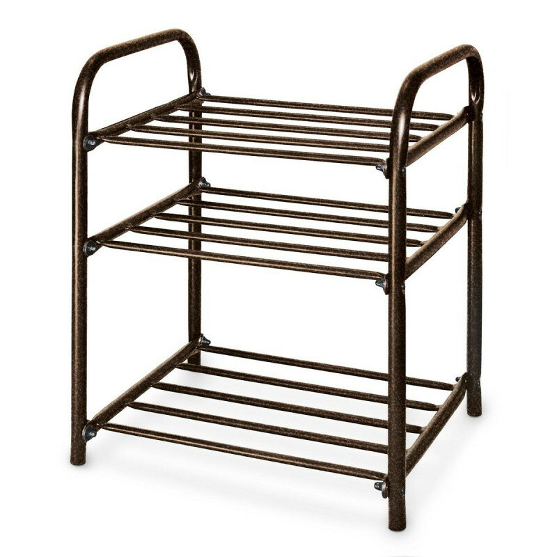 Полка для обуви 3-х полочная 440х330х500 Комфорт Медный антик, Ника ЭТК1/А