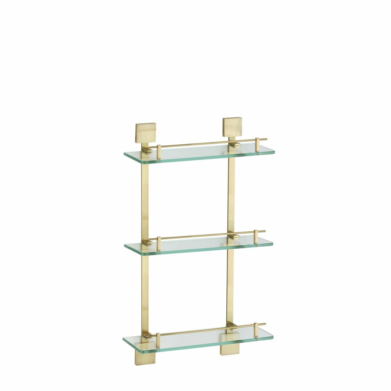 Полка Savol (Савол) прямая тройная стеклянная 40 см Бронза S-06522C-3