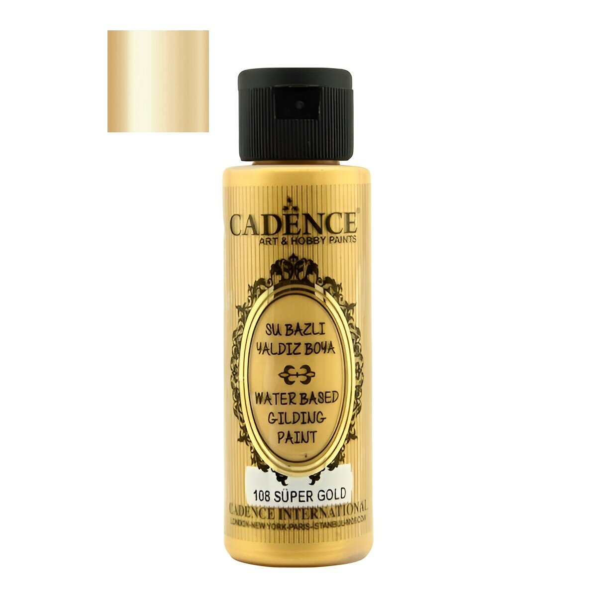 Акриловая краска c эффектом золочения Cadence Waterbased Gilding Paint. Super Gold-108