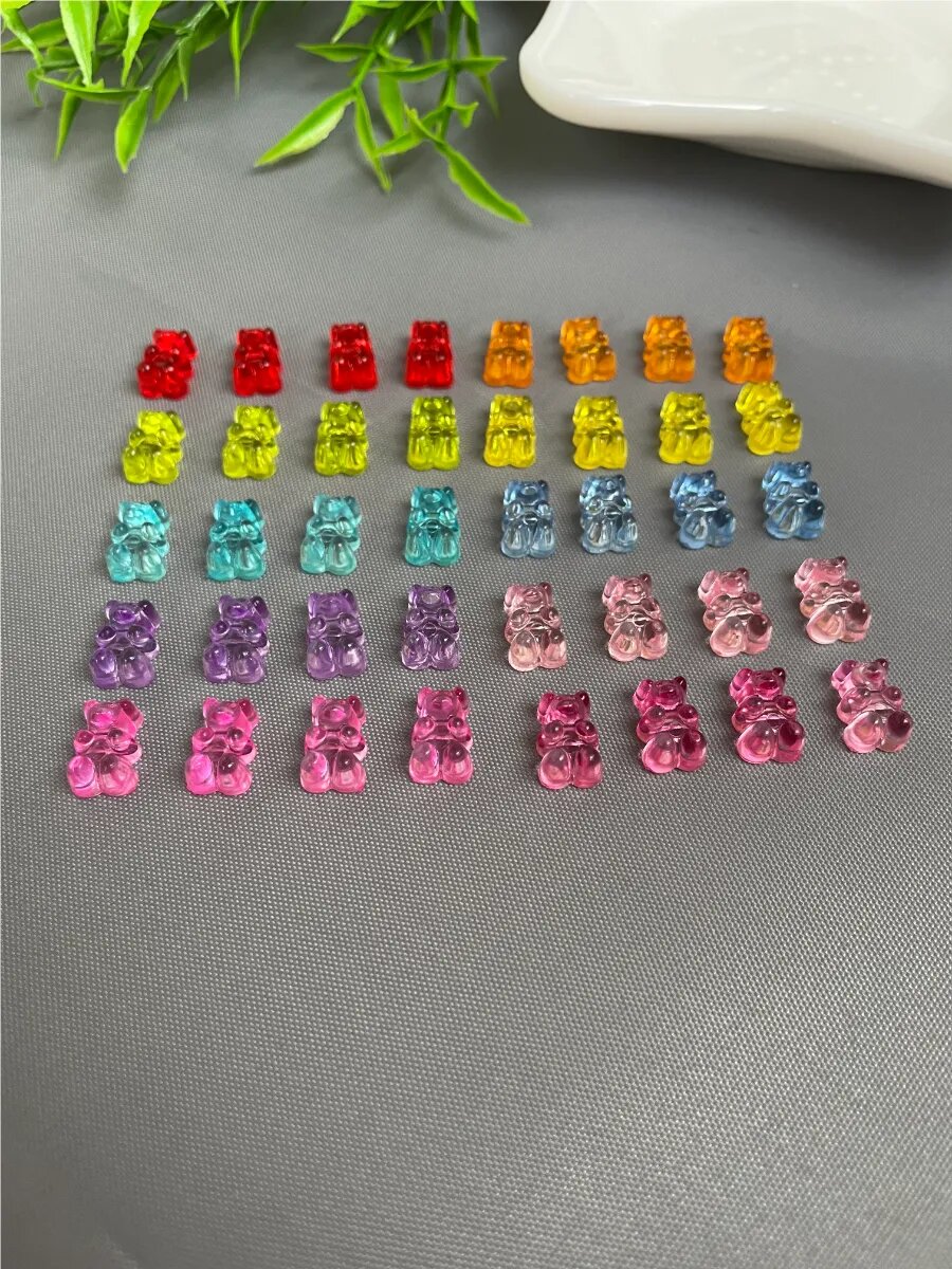 Набор бусин для рукоделия "Мишки", акрил, цвета ассорти, 40 шт — фото 1