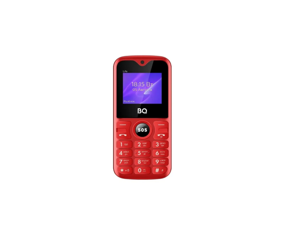 Телефон мобильный BQ 1853 Life Black+Red (2sim) (красный)