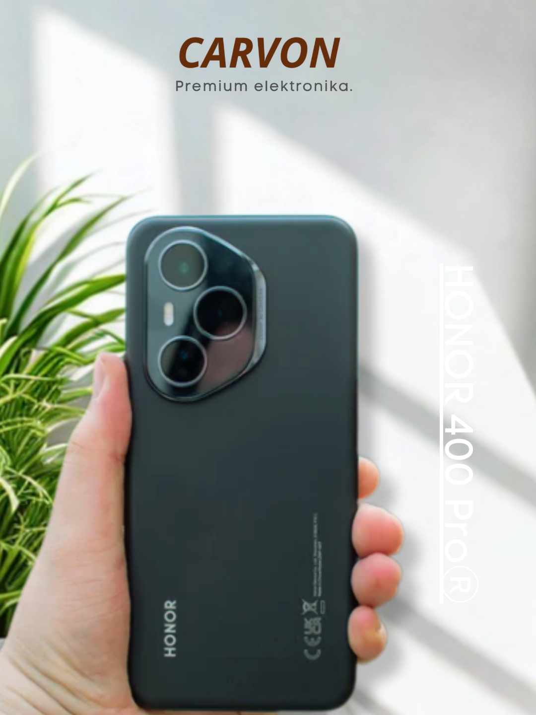 Смартфон Honor 400 Pro 5g, 12 ГБ/512 ГБ, AMOLED 120 Гц, IP68/69, защита от воды и пыли на глубине до 1,5 м в течение 30 мин Чипсет Qualcomm SM8650-AB Snapdragon 8 Gen 3, черный цвет + подарок Премиум-кошелек с разблокировкой по отпечатку пальца — фото 1