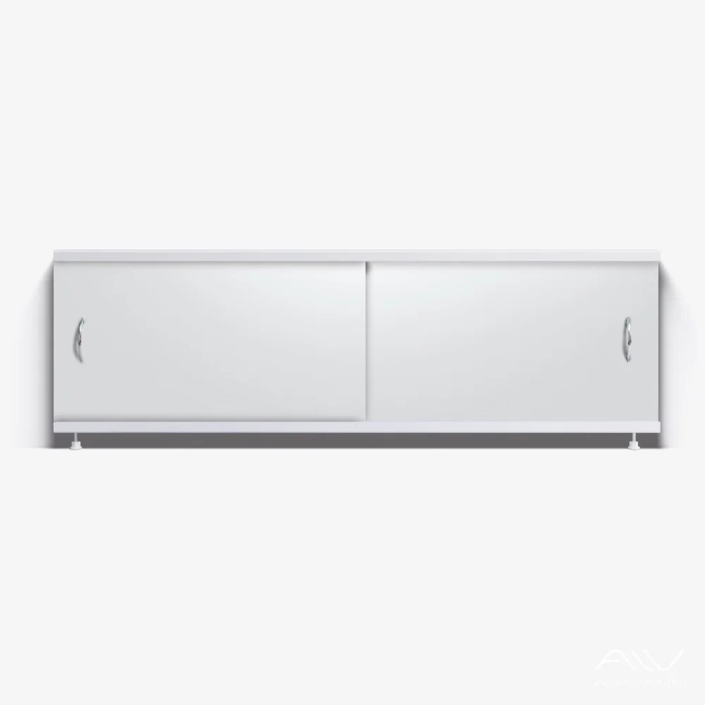 Экран под ванну Classic Plus 150 раздвижной белый пластиковый на алюминиевом профиле