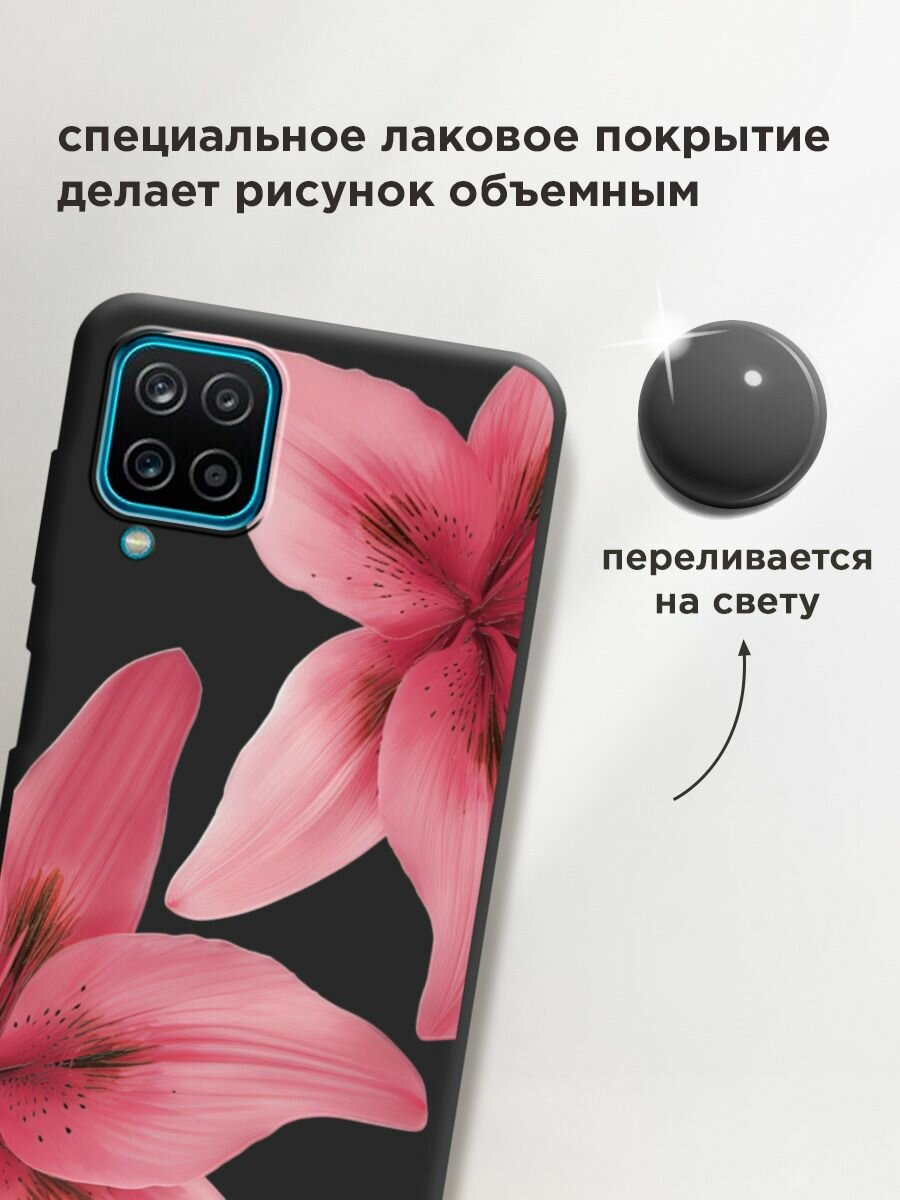 Чехол на Samsung Galaxy A12/M12 / Самсунг А12/М12 с принтом "Pink flower 2" — фото 1