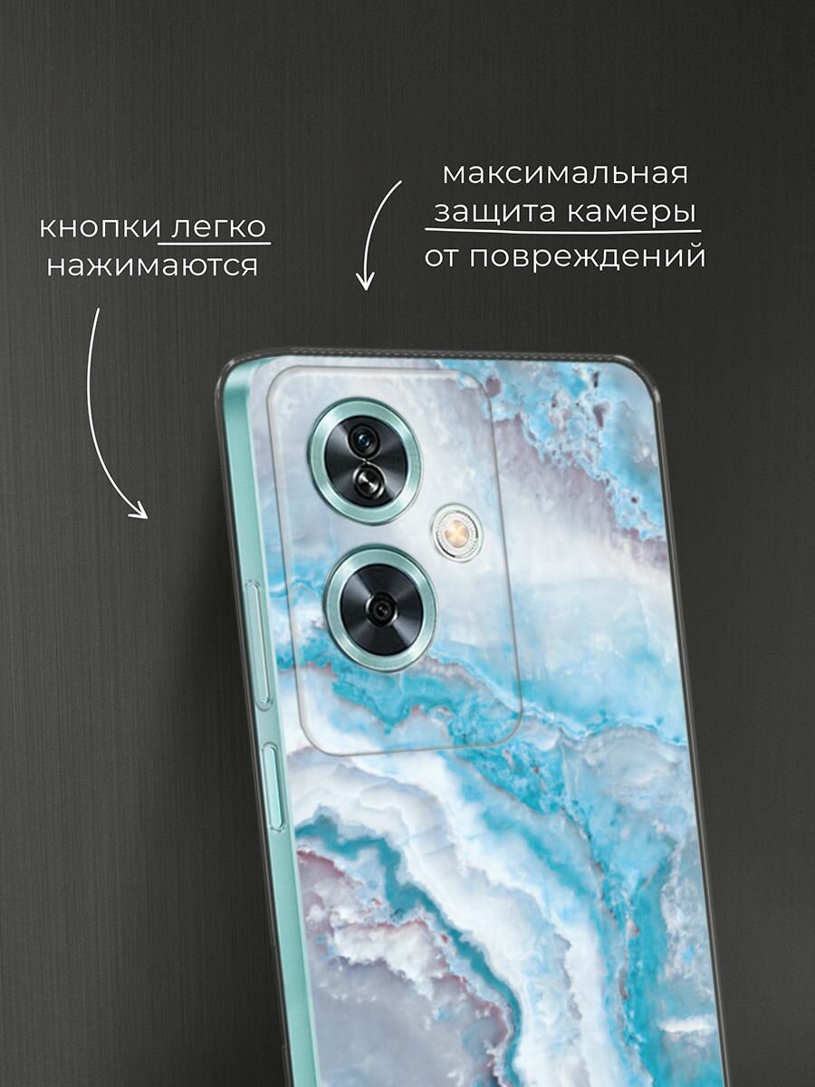 Чехол на OnePlus Nord N30 SE / Ван Плас Норд N30 SE с принтом "Нежно-голубой мрамор" — фото 1