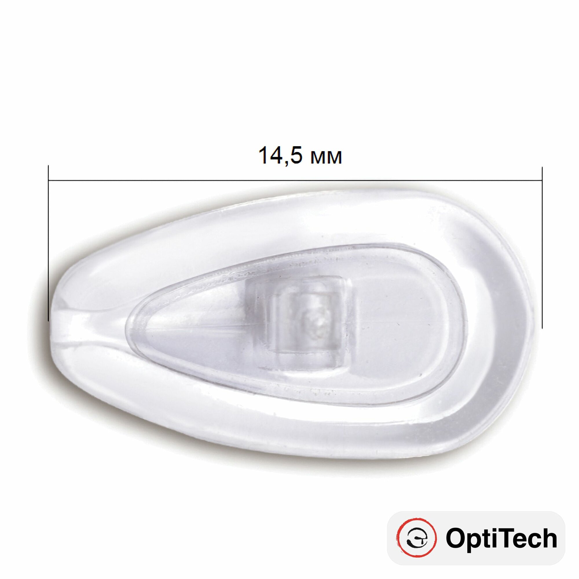 Носовые упоры OptiTech повышенной комфортности с воздушной подушечкой с пластиковой вставкой для крепежа "под винт", 14.5 мм, 2 пары