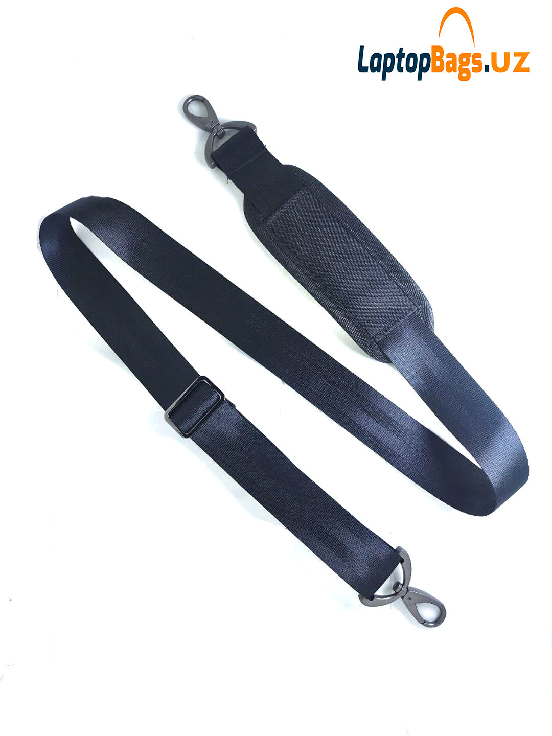 Ремень для сумки плечевой регулируемый, универсальный, черный — фото 1