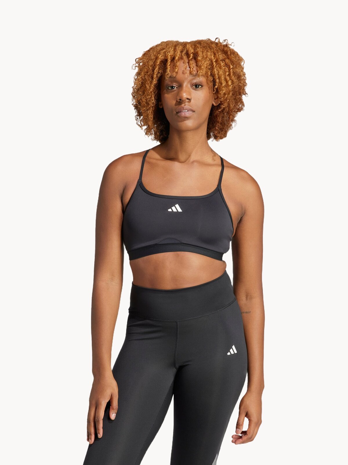 Топ adidas Aeroreact Training Light-Support Bra, размер XLAB, черный