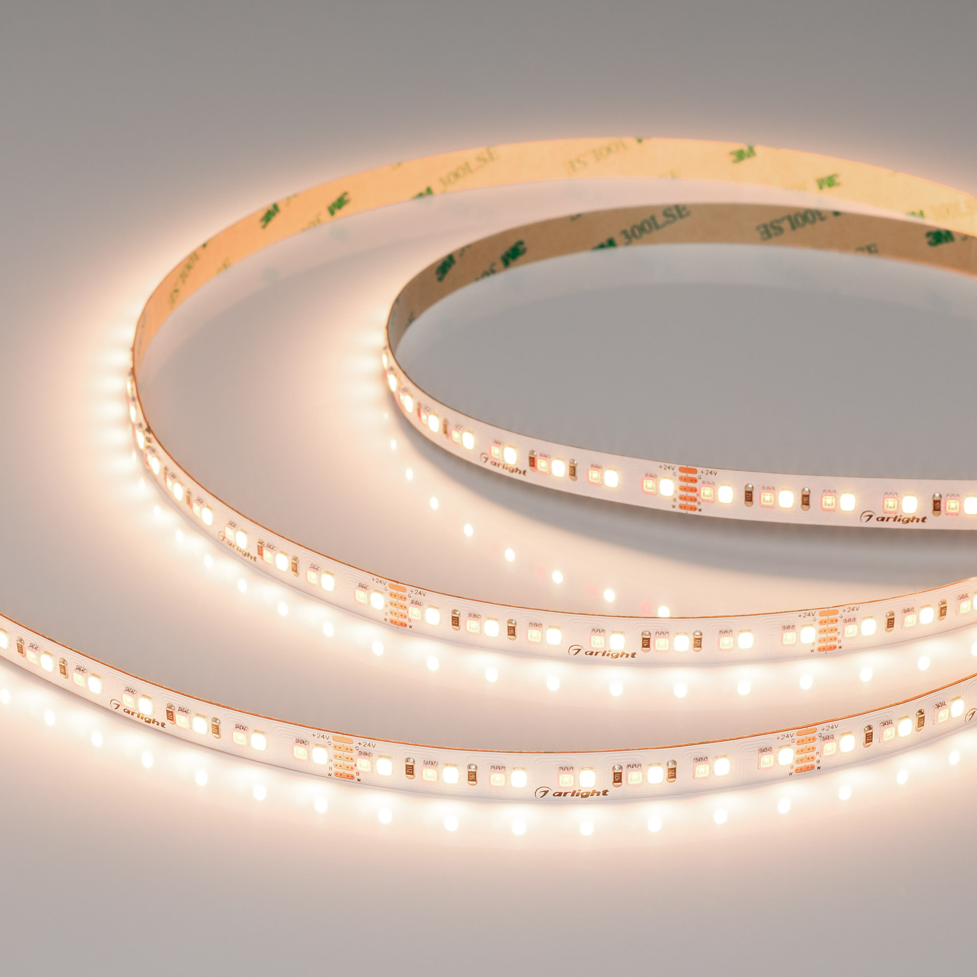 Светодиодная Лента RT-A168-10mm 24V RGBW-Day (20 W/m, IP20, 5m) (Arlight, высок. эфф.150 лм/Вт) 056878