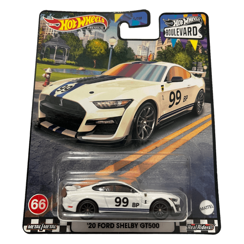 Коллекционная Premium машинка Hot Wheels '20 Ford Shelby GT500 (коллекция Boulevard 2023, #66) коллекционная premium машинка hot wheels 98 subaru impreza 22b sti version коллекция boulevard 2023 69