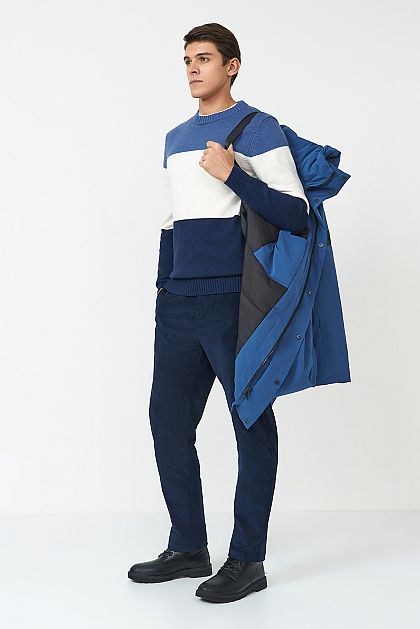 Пальто Эко-Пух BAON мужское, размер XXL, цвет Синий - фотография № 4