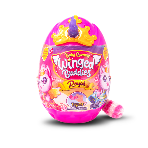 Игрушка мягконабивная Baby Gemmy Winged Buddies - единорог в яйце , световые эффекты, 22 см, в ассортименте