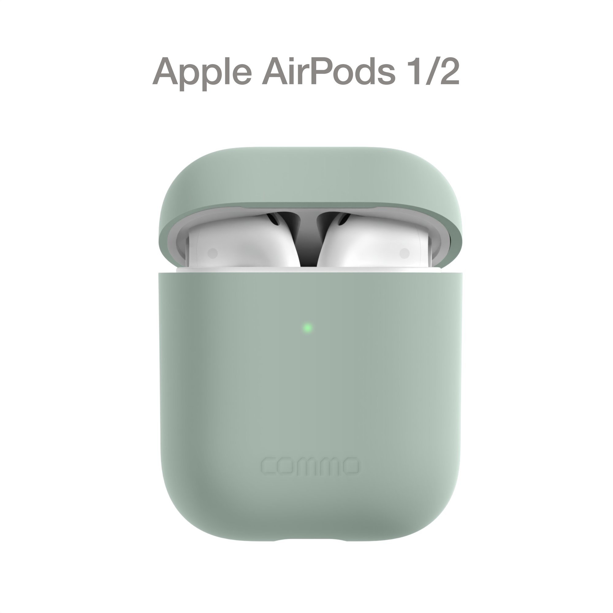 Силиконовый чехол COMMO Shield Case для Apple Airpods 1/2, Commo Gray