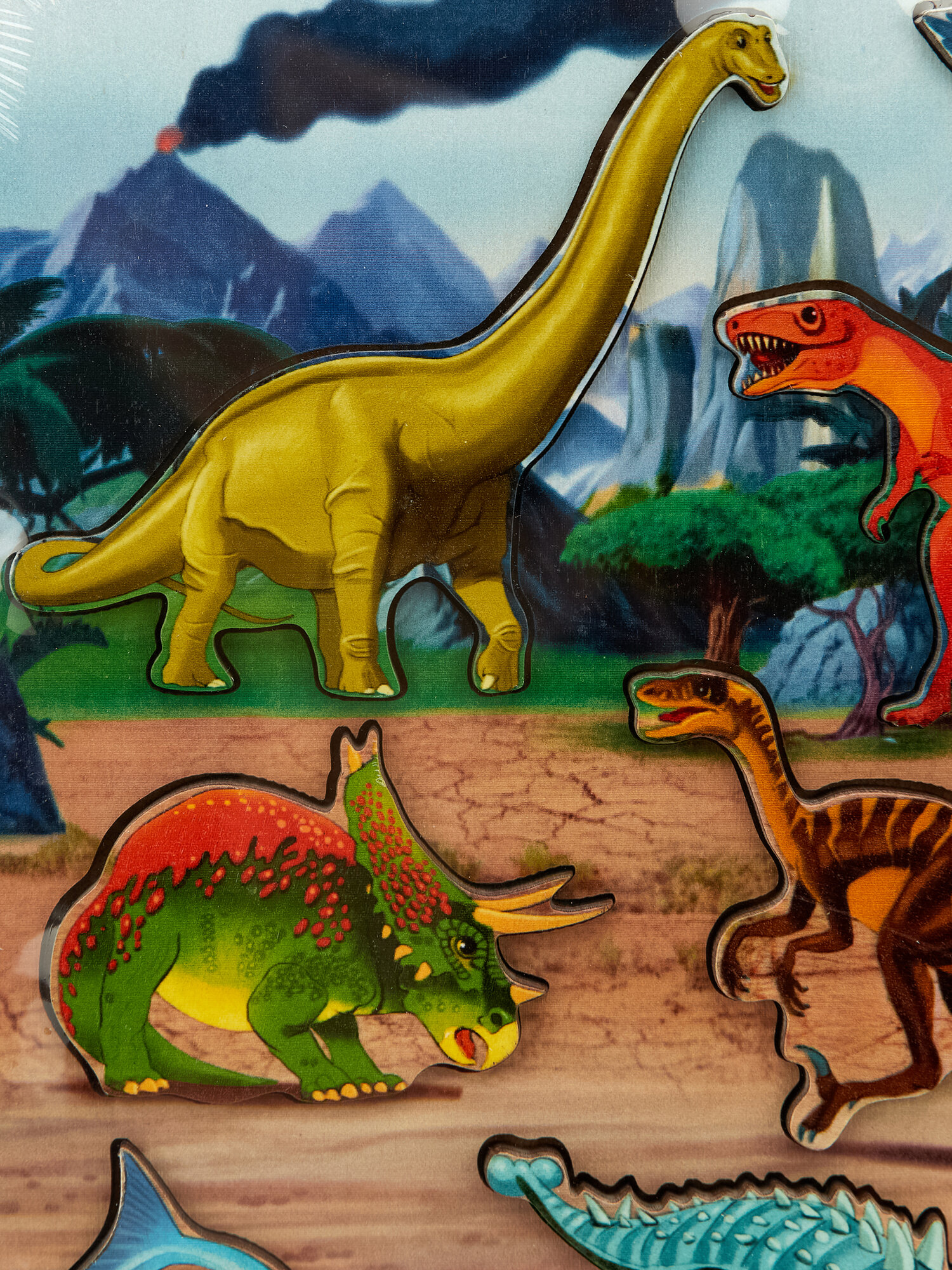 Рамка-вкладыш "Мир динозавров" 11 деталей