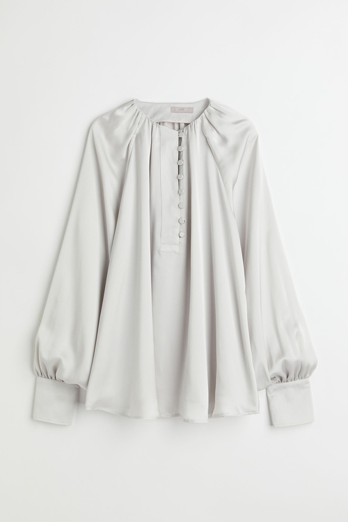 Блуза  H&M, размер M, серый