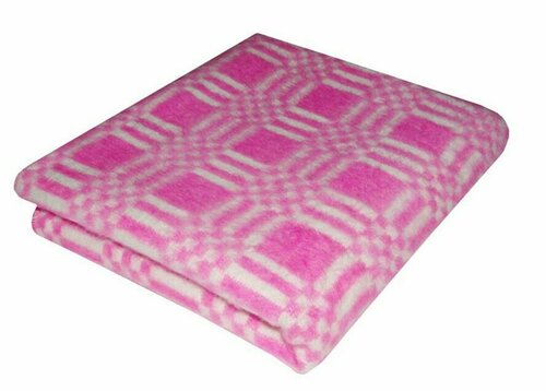 Одеяло байковое Комбинированая клетка Розовая 5772В 140х205