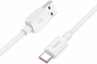 Кабель Hoco X96 Hyper, USB - USB Type-C, 6А, 100W, 1м, белый