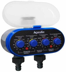 Таймер для полива электронный двухканальный Aqualin AT03