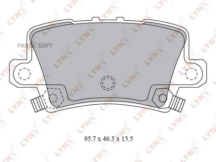 LYNXAUTO BD-3432 Колодки тормозные задние дисковые к-кт