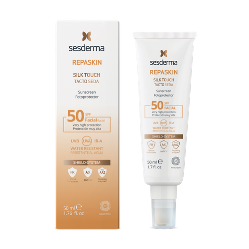 REPASKIN SILK TOUCH FACIAL SUNSCREEN SPF 50 Солнцезащитное средство с нежностью шелка для лица средство солнцезащитное с нежностью шелка с тонирующим эффектом для лица spf 50 sesderma repaskin 50 мл