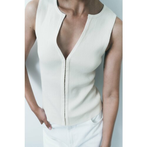 Топ Zara, размер L, бежевый