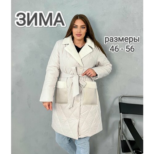 фото Пуховик, размер 48-50, экрю без бренда