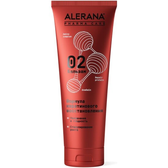 Бальзам для волос Alerana Pharma Care Формула кератинового восстановления, 260 мл.