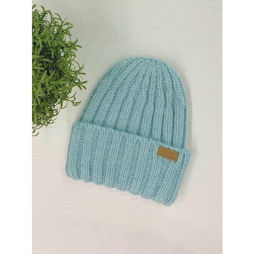 фото Шапка бини ferz тиффани, размер 56/58, голубой