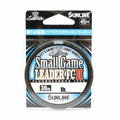 Sunline, Флюорокарбон Small Game Leader FCII, 30м, 0.128мм, 1.0кг, 2lb, Clear