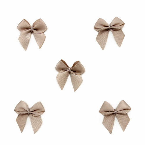 Бантик пришивной для декора Arta-F, 25*26 мм, D2150/BAD07AA (168 серебристый пион), 20 шт