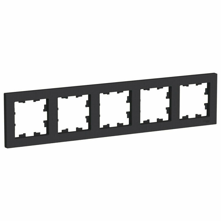 фото Рамка пятипостовая / 5 местная / карбон ATLAS DESIGN