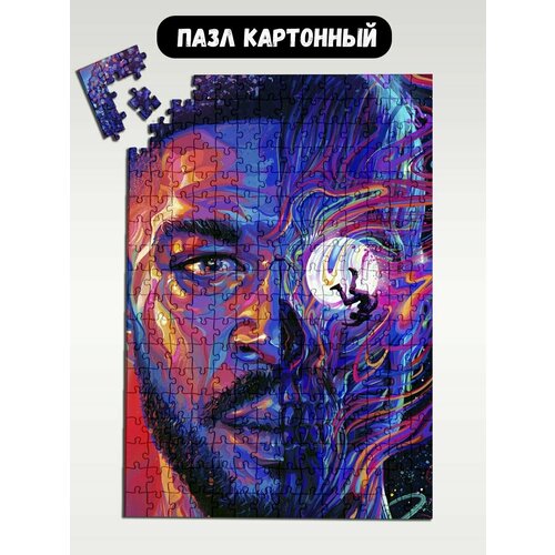 Пазл картонный 39,5х28 см, размер А3, 300 деталей, модель Музыка Kid Cudi - 1639 kid cudi kid cudi man on the moon iii the chosen 2 lp