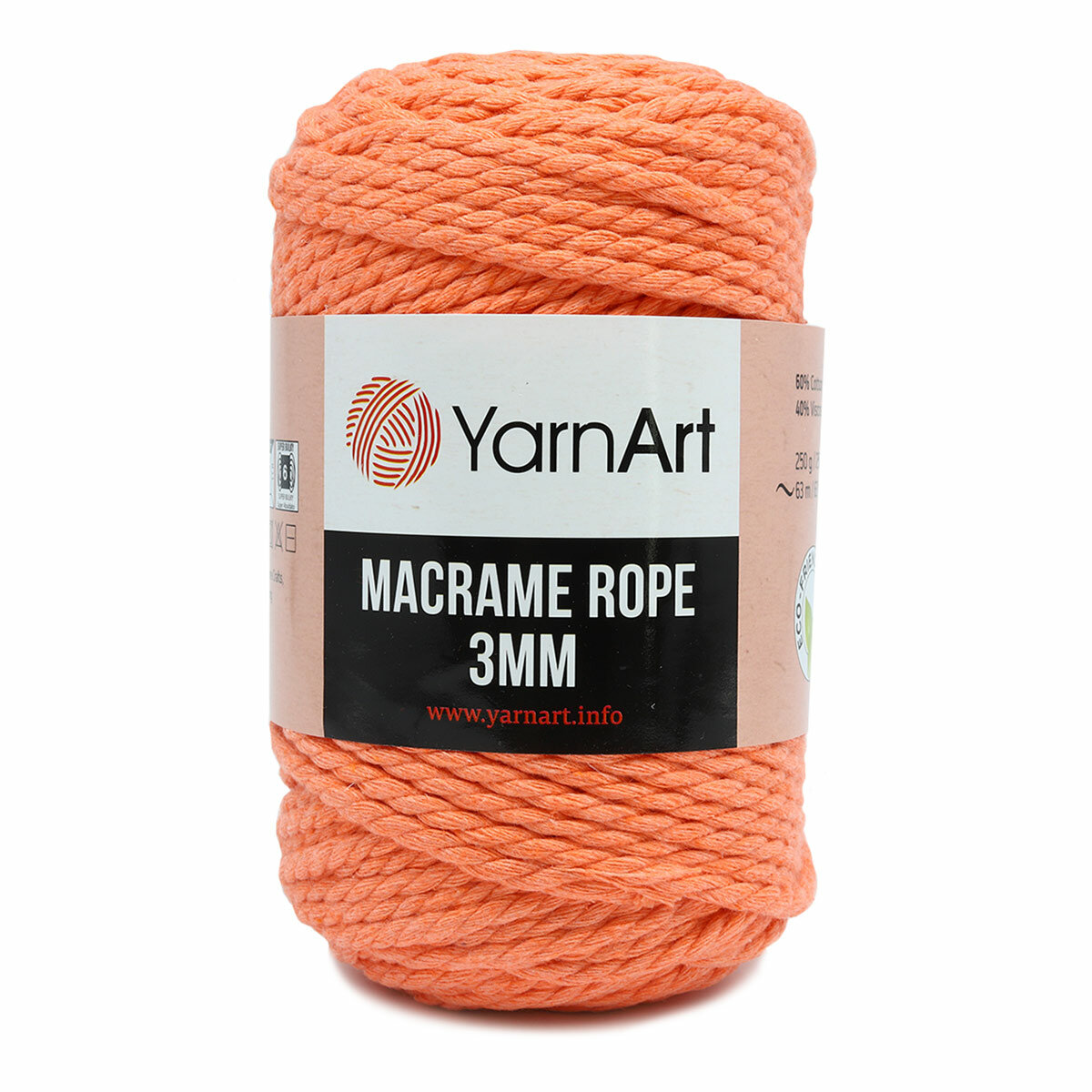 Пряжа 4 шт YarnArt Macrame Rope 3 мм (767)