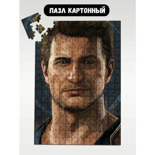 Пазл картонный 39,5х28 см, размер А3, 300 деталей, модель игра Uncharted Нейтан Дрейк - 1263 пазл картонный 29x20 см размер а4 120 деталей модель игра uncharted нейтан дрейк 1263