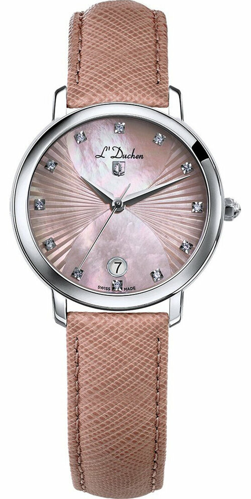 Наручные часы LDuchen, серебряный, розовый